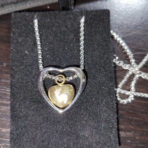 Roselove Jewlery silver/gold plated  baby footprint necklace